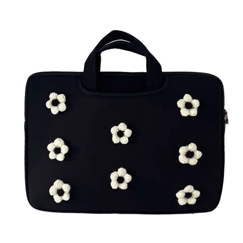 Cute Flower Tablet Bag For Ipad Air6 Pro11 10.9 10.5 12.9 13 Macbook Dell Huawei 13.3 13.6 14 15 15.6 16 Inch Laptop Handbag