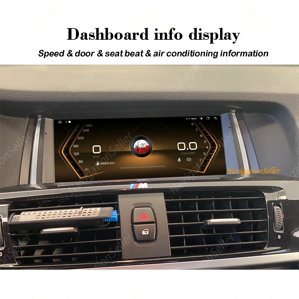 VIGOHI Android 13 Car Radio For BMW X3 F25 X4 F26 CIC NBT Multimedia Audio Stereo Screen Head Unit GPS Navigation Carplay Monito