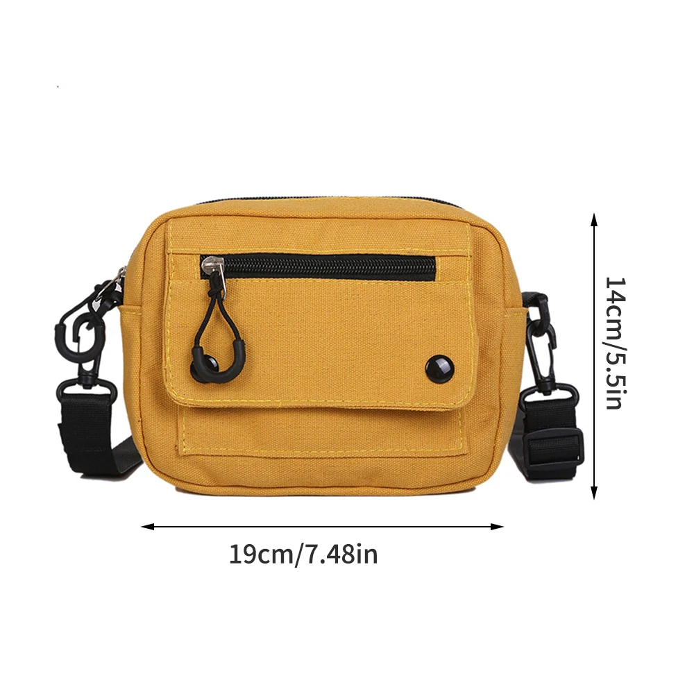 Women Canvas Handbags Korean Mini Student Bag Cell Phone Simple Small Crossbody Casual Ladies Zipper Shoulder Bag image 6