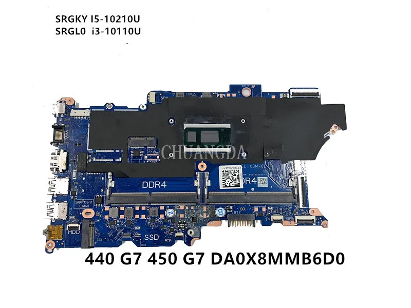 For HP ProBook 440 G7 450 G7 Notebook Mainboard DA0X8MMB6D0 L78085-601 L78083-601 I3 I5 I7 10th Gen Laptop Motherboard Tested