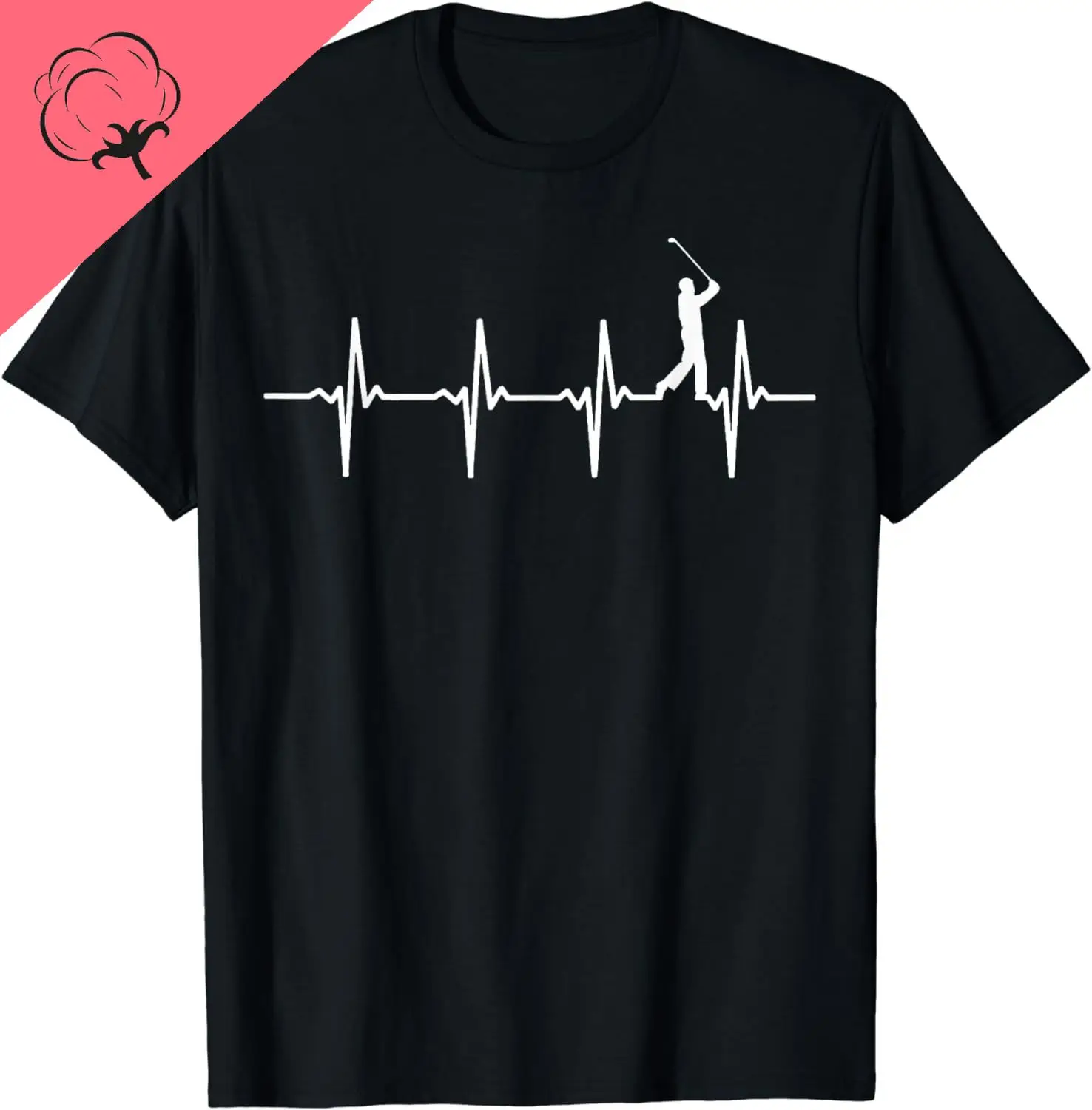 Golf Heartbeat T-shirt for Golfers Cotton Vintage Clothes  Tops  Graphic T Shirts Women Men Clothing  Ropa De Mujer