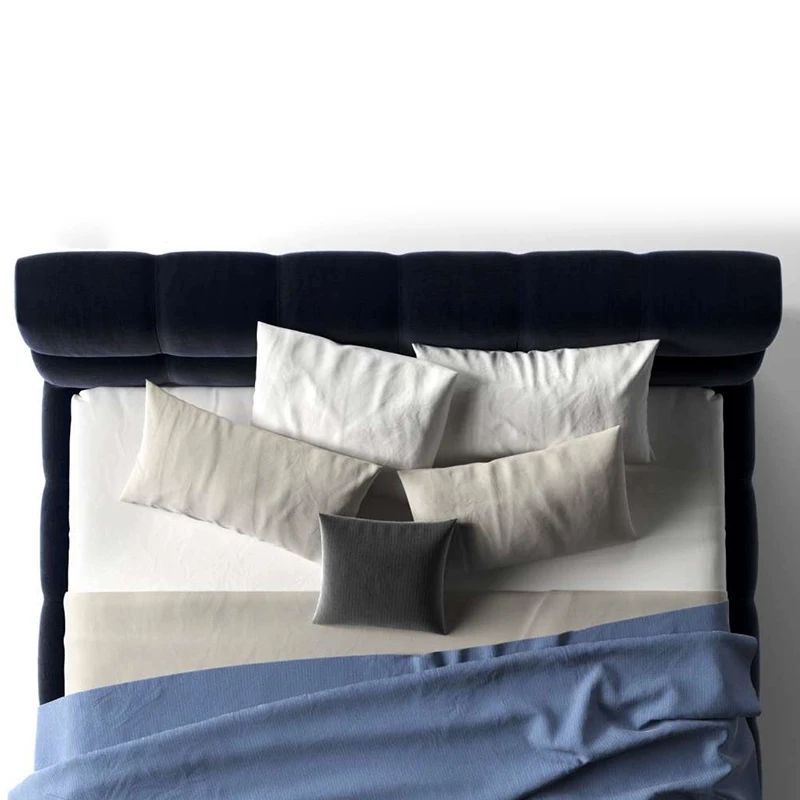 مجموعة أطباق أطفال إيطالية فاخرة من Büschel weich gepolstertes Schlafzimmer mybel Luxus Samt Doppelbett rahmen bequeme الحديثة