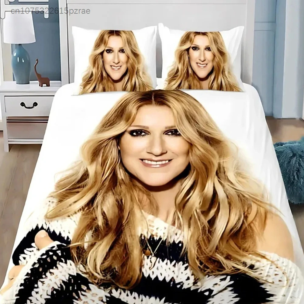 Rapper Singer C-CelineS Dion Bedding Set Bedroom Soft Modern Bedspreads Comefortable Kids Duvet Cover Quilt Cover And Pillowcase
