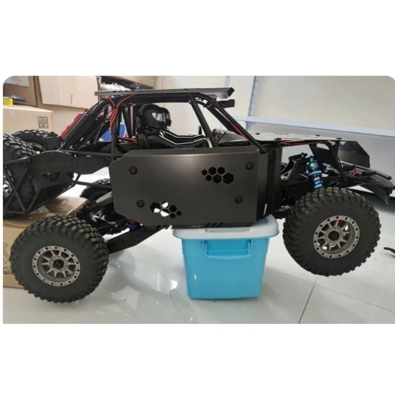 Upgrade  LOSI Super Baja Rey 2.0 1/6 RC Metal Body Armor - Black Coated Bumper Guard & Skid Plate for Desert Short Course Truck