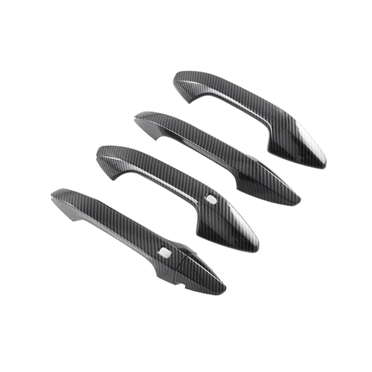 Carbon Fiber Car Exterior Door Handle Cover Sticker Trim for 2021