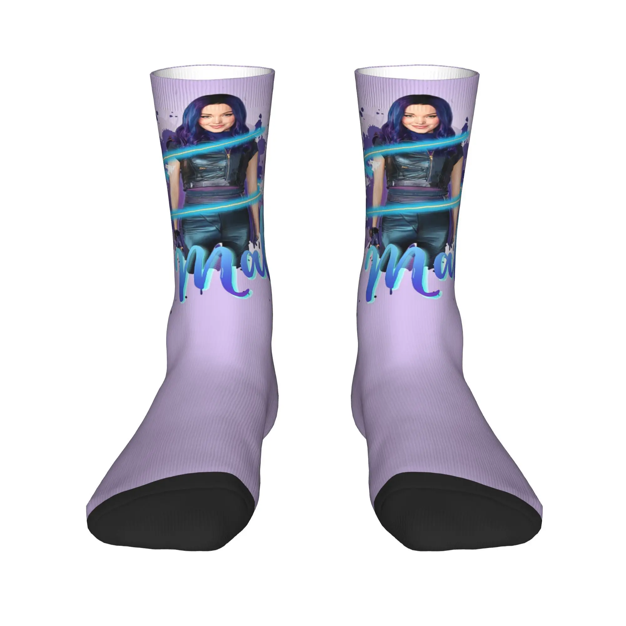 Mal Descendants 3 Socks Harajuku Sweat Absorbing Stockings All Season Long Socks Accessories for Man Woman Christmas Gifts