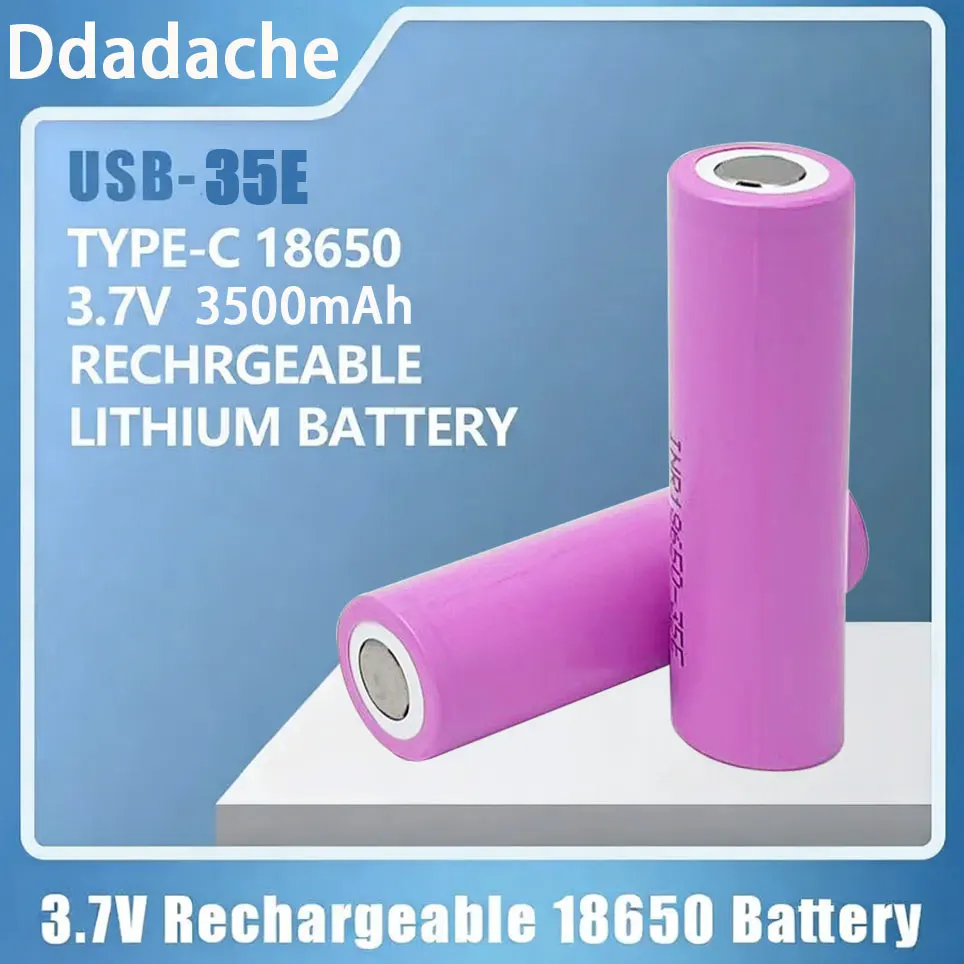 Chargeur de batterie au lithium authentique 2026 avec batterie NCR18650 3.7V 35E 3500MAH, pack d'alimentation puissant, livraison gratuite