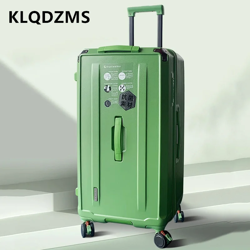 

KLQDZMS Luggage Women's Large-capacity Trolley Bags Family Travel Essentials Password Box ABS + PC Universal Wheel Suitcase