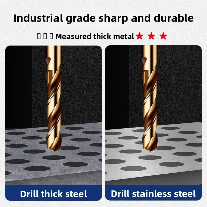 M35 Кобальтовое спиральное сверло Высокая твердость Сверление из железа Нержавеющая сталь Специальная прямая ручка Спиральный перфоратор Стальные сверла