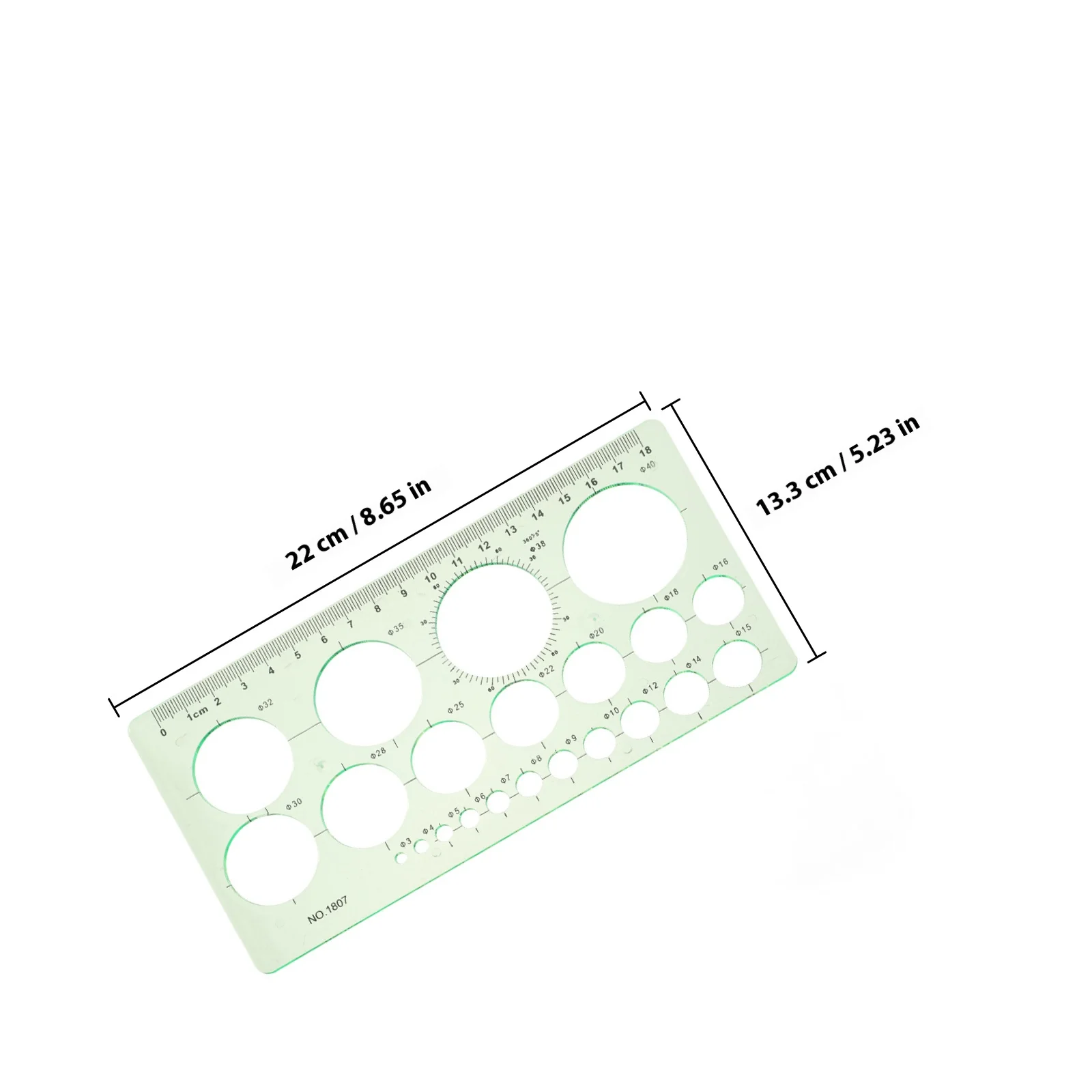 9 قطعة قالب رسم هندسي حاكم دائرة بلاستيكية استنسل بيضاوي لصياغة مدرسة مكتب الفن أدوات تصميم الحرفية قياس #6