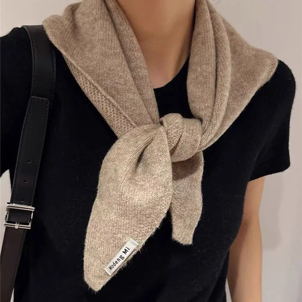 New Wool Knitted Knitted Scarf Multi-functional Warm Women Headscarf Triangular Scarf Winter