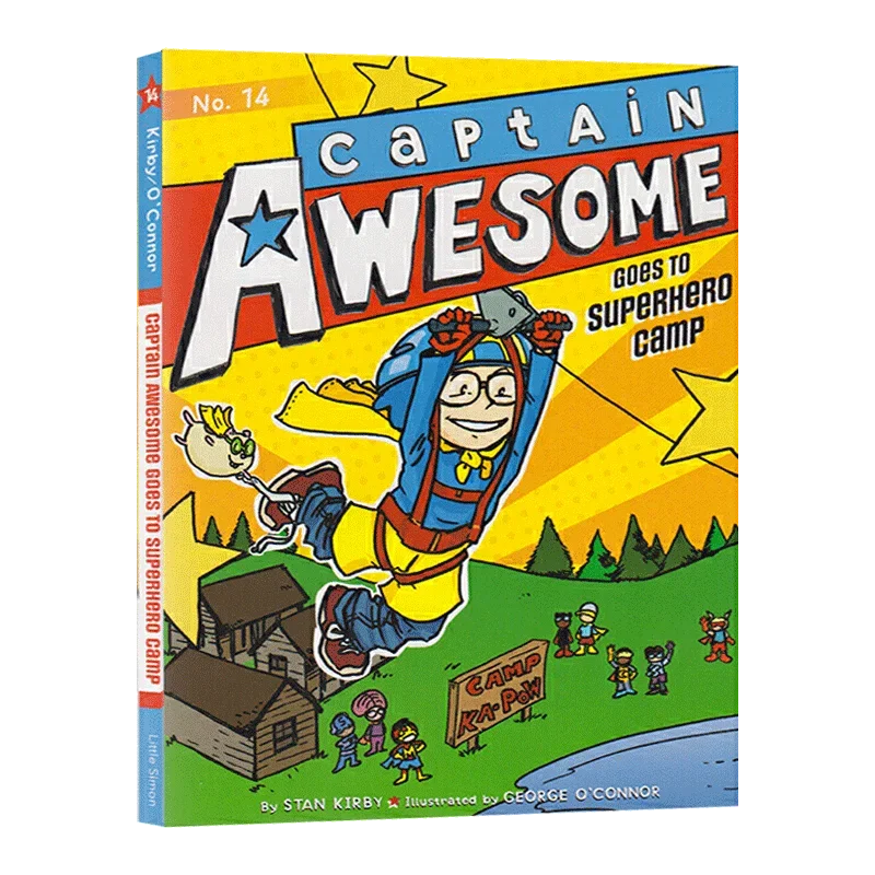 Captain Awesome Goes to Superhero Camp, Children's books aged 6 7 8 9 English Graphic Novels books, 9781481431538