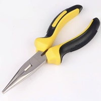1pc Steel 6-Inch Pointed Nose Pliers, Labor-Saving Electrician Household Tool, Metal & Plastic, Non-Electric Manual Operation
