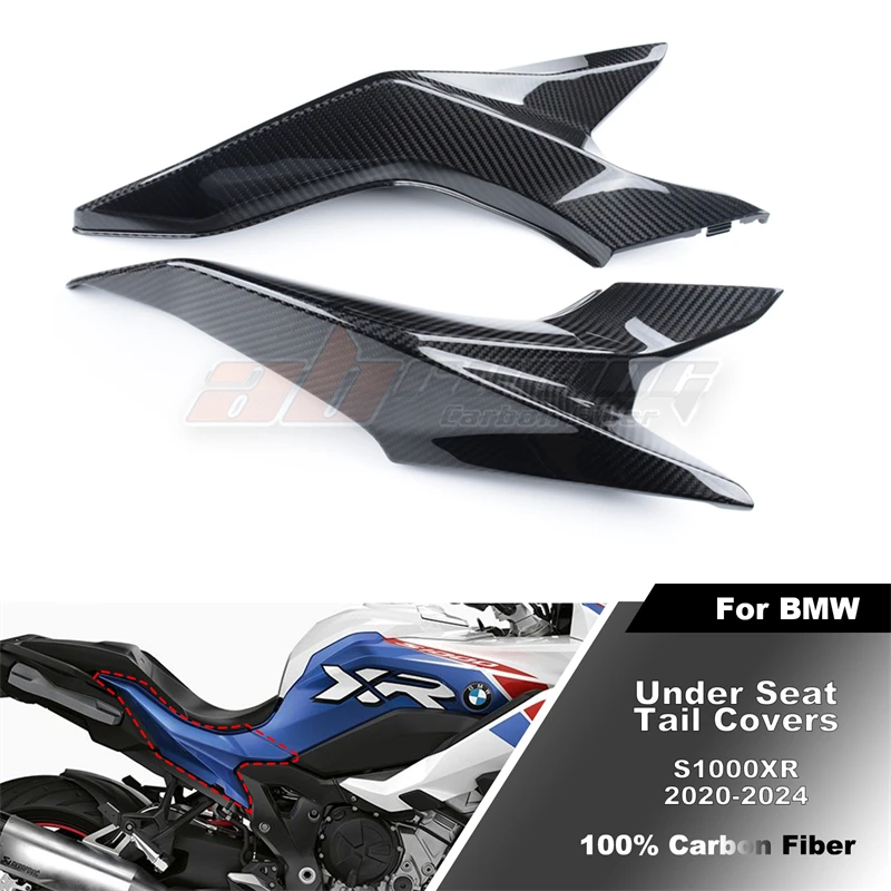 Under Seat Covers Side Panels Fairings For BMW S1000XR 2020-2024 Full Carbon Fiber 100%