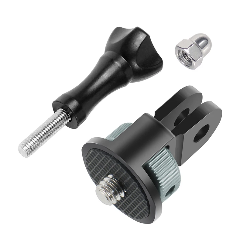 Universal 1/4 Screw Converter Mount Mini Tripod Adapter 360 Swivel W M5 Thumb Screw for Gopro Insta360 X4 X3 DJI Action Camera