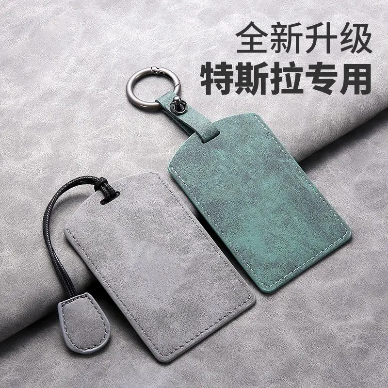 For Tesla Model 3 Model Y 2020 Keychain Styling Accessories Car Smart Remote Key Card Cover Case Key Bag Shell Holder Protection view 3
