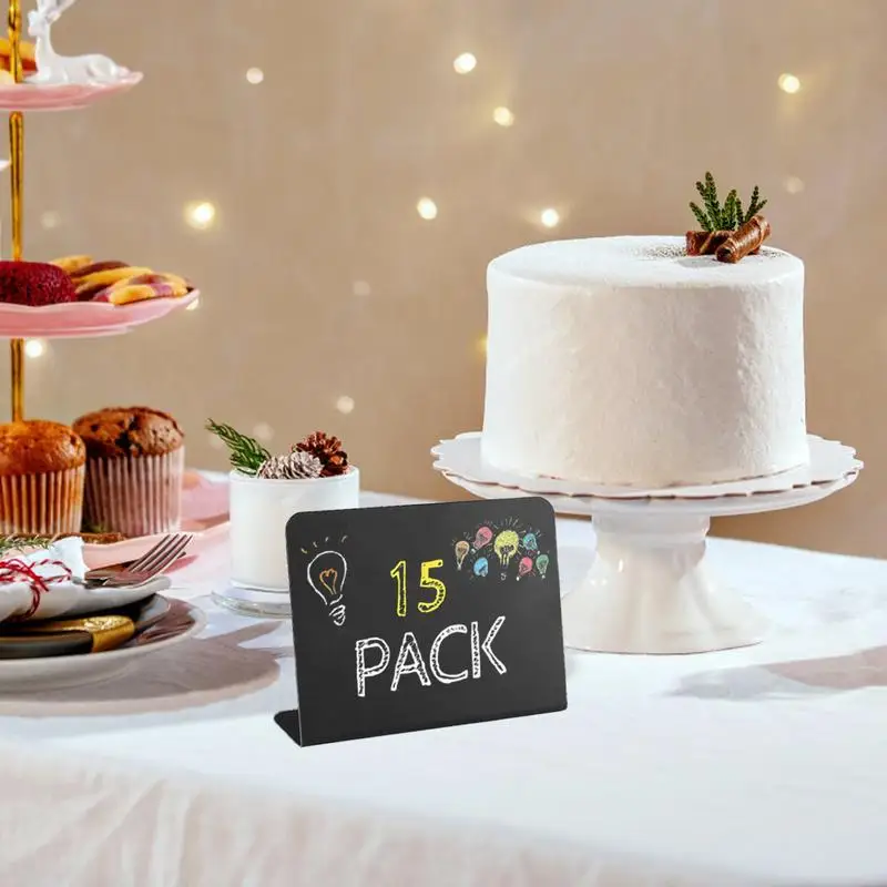 15pack Mini Chalkboard Signs for Chalk Sign for Food Party Buffet Table Sign Chalkboard Wedding Bakery Small Chalkboard Sign