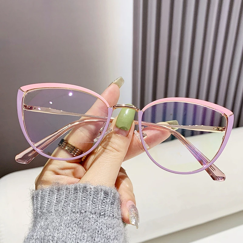 

Новые модные трендовые женские очки «кошачий глаз» с защитой от синего света для коррекции близорукости, для женщин и девушек, с возможностью изготовления линз на заказ