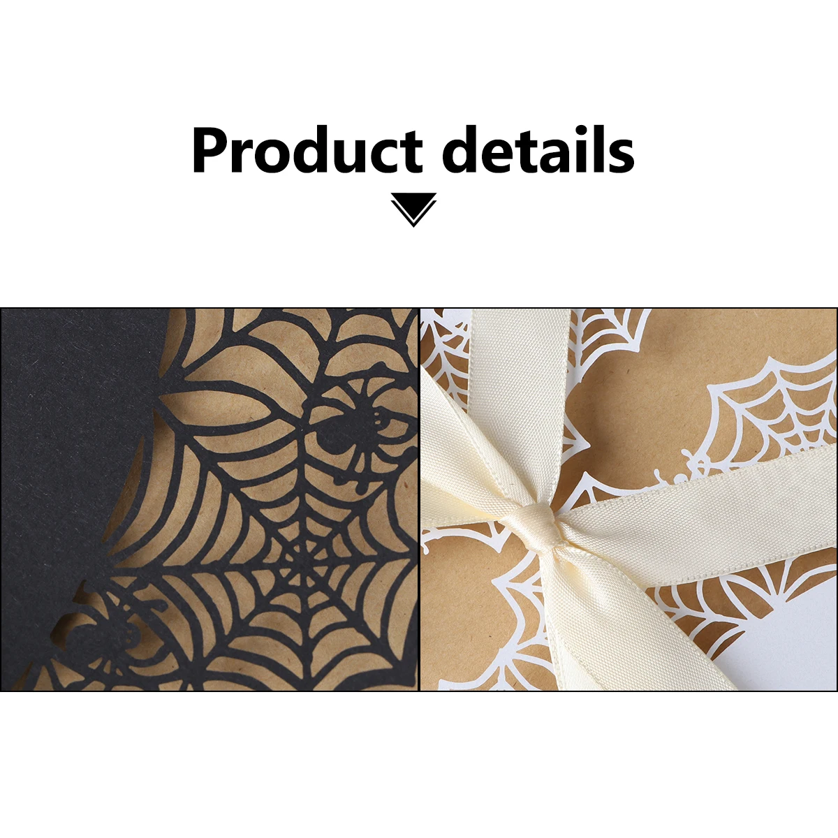 

10 Pcs Invitation Set Cards Envelopes Party Haloween Spider Web Halloween European Style