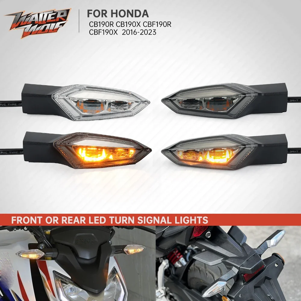 CB190 CBF190 LED Turn Signal Light For Honda CB190R CB190X CBF190R CBF190X 2016-2023 Clear Smoke Amber Flasher Indicator Blinker