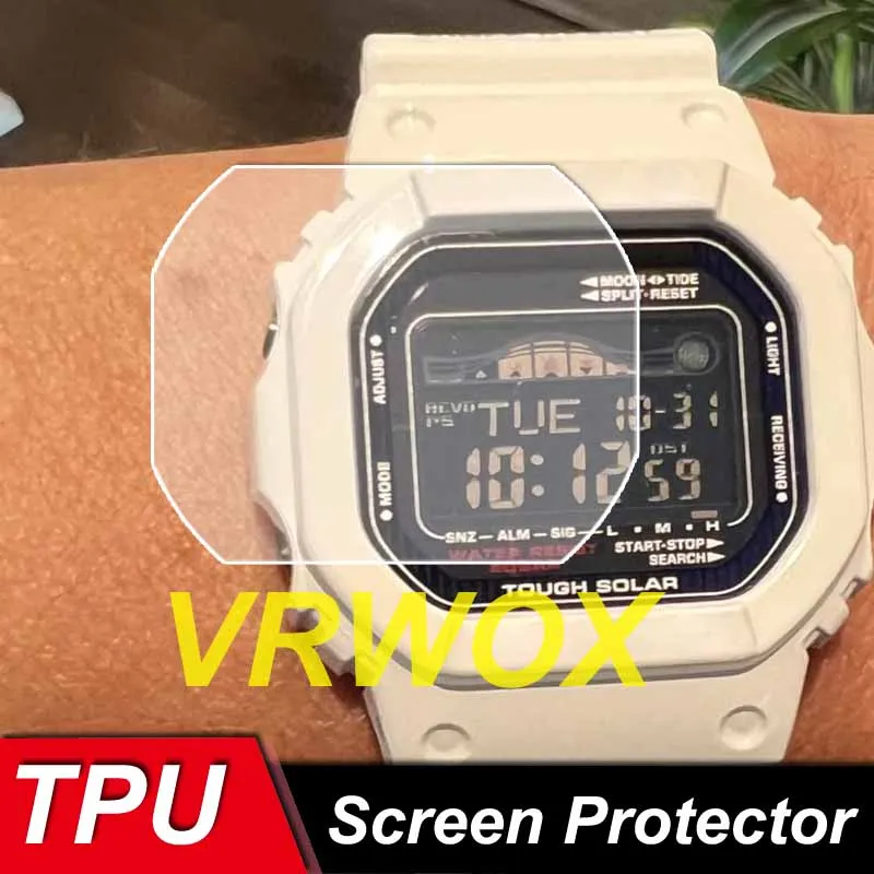 

3Pcs Glass For GWX-5600C-7JF GBD-200 GBX-100 GW-5035 DWE DW GMW-B5000 GW-B5600 GW-5000 GX-56 Watch Glass And TPU Protector