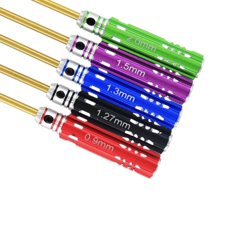 5 Pcs Screwdriver Set Multi Driver 0.9mm 1.27mm 1.3mm 1.5mm 2.0mm Hexagon Screwdriver Wrench Tool for RC Car