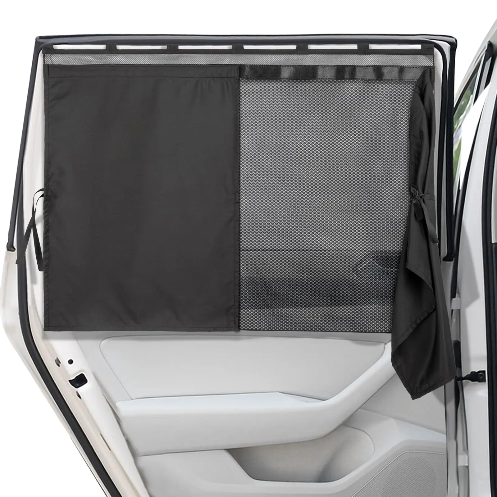 

Car Rear Window Sun Shade Double Layer Mesh Blackout Magnetic Privacy Screen