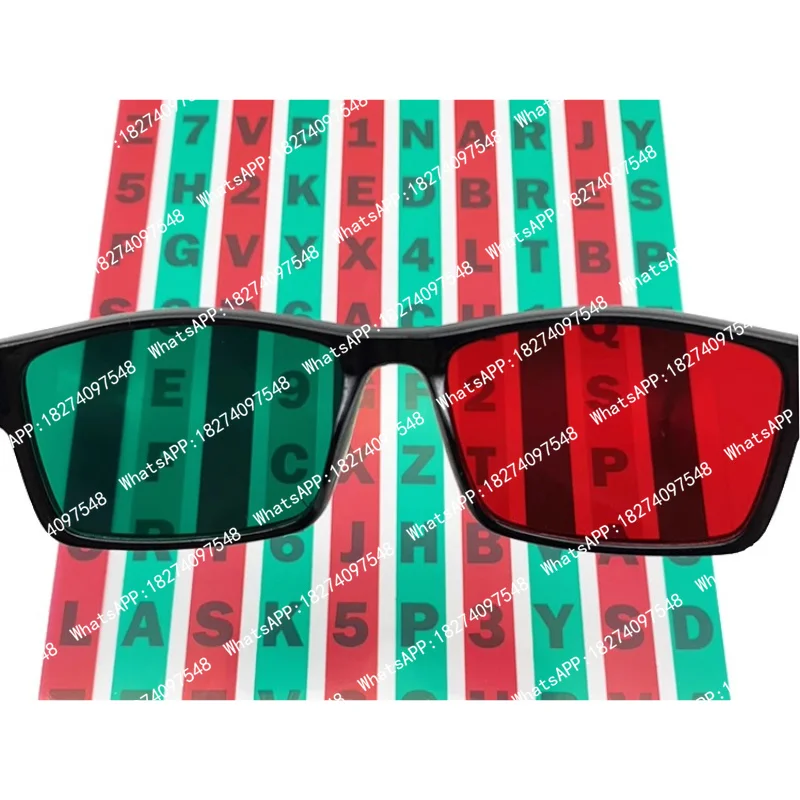 Red Green Reading Units Aids Inhibitory Reading Cards for Kids Monocular Amblyopia Integrating Visual Training Red Green Glasses