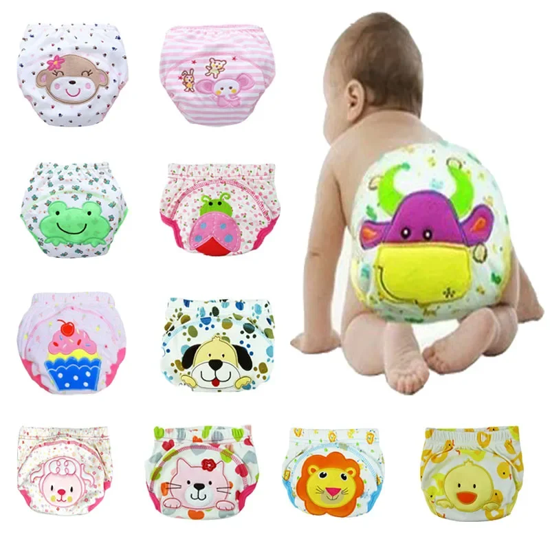 5 Pcs/Lot Baby Diapers Children Reusable Underwear Breathable Diapera Cover Cotton Training Pants Can Tracked