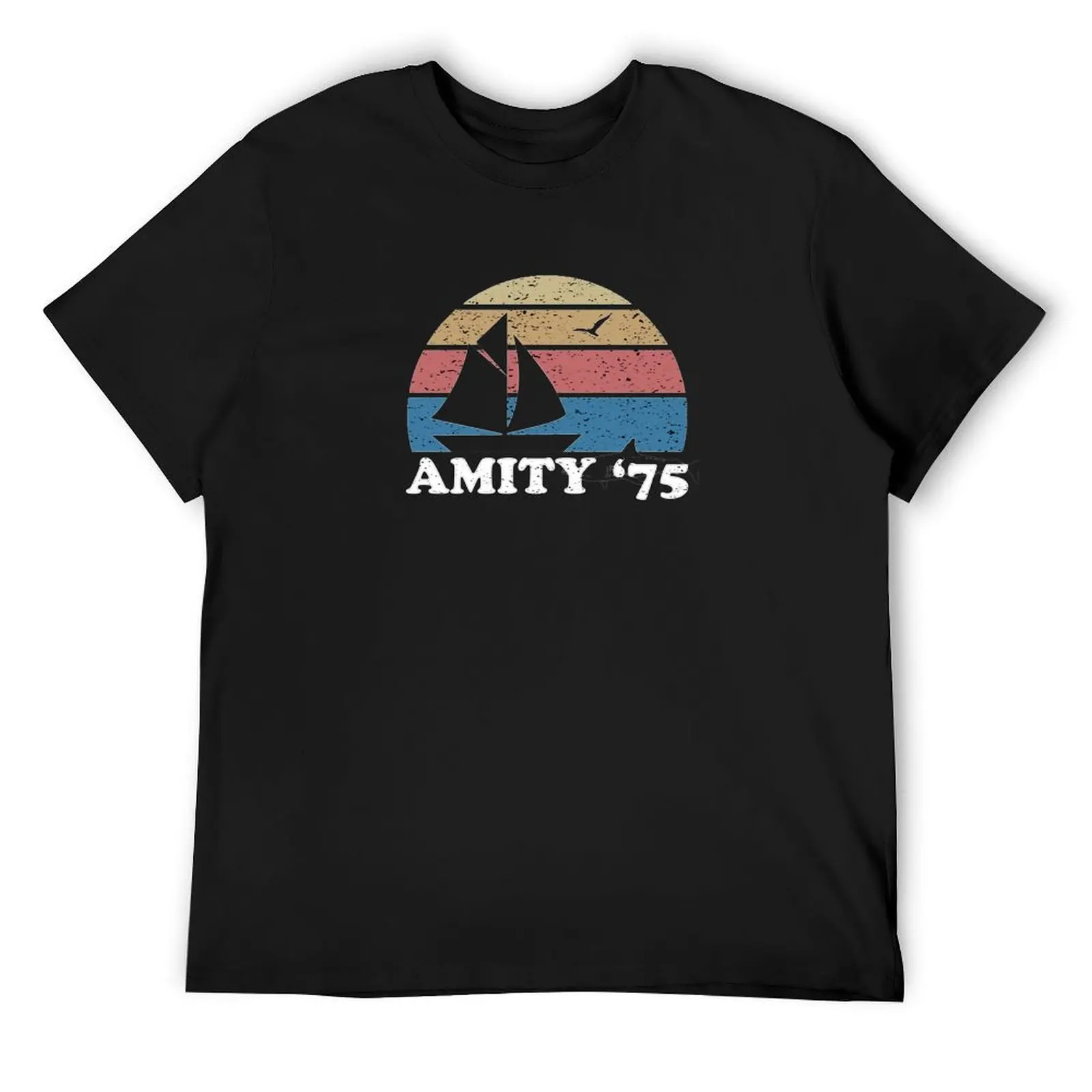 

Amity '75 - The Summer of Great White Shark Jaws T-Shirt tees baggy shirts mens graphic t-shirts