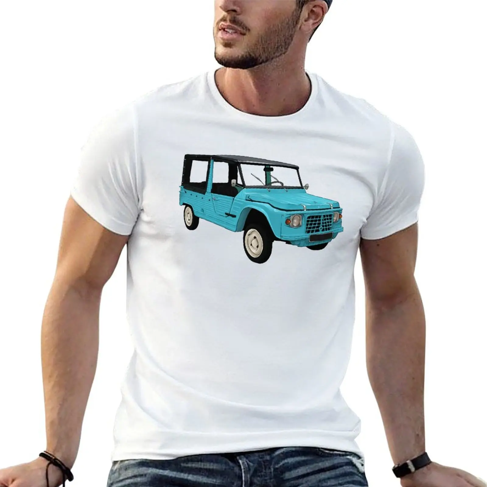 blue mehari 74 T-Shirt man t shirt blue archive outfits for men