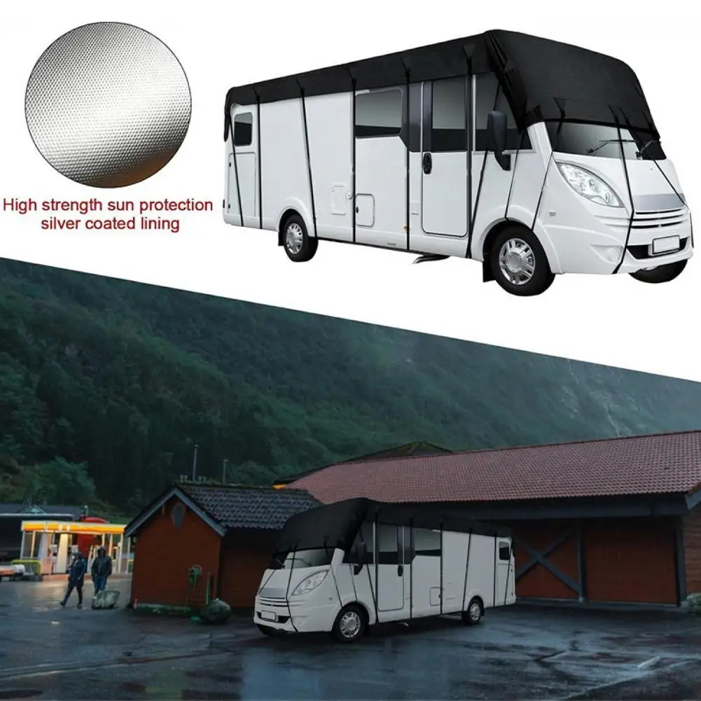 RV Roof Cover high-density 210D Black Oxford Cloth 1000PA high-molecular coat Waterproof Sunproof Tear-Resistant car Accessories