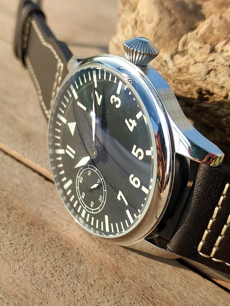 Men's mechanical arm manual mechanical military watch German pilot ST36 movement strong luminous large dial