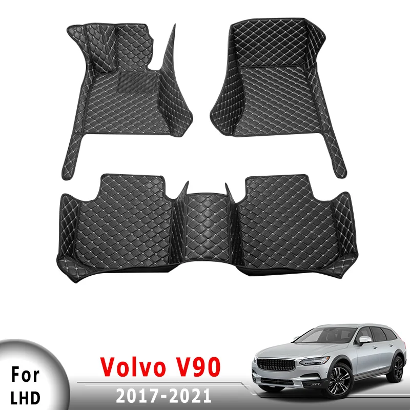 

Автомобильные 3D коврики для Volvo V90 V 90 2017 2018 2019 2020 2021, автомобильные внутренние коврики, автомобильные аксессуары, водонепроницаемые накладки на ножки