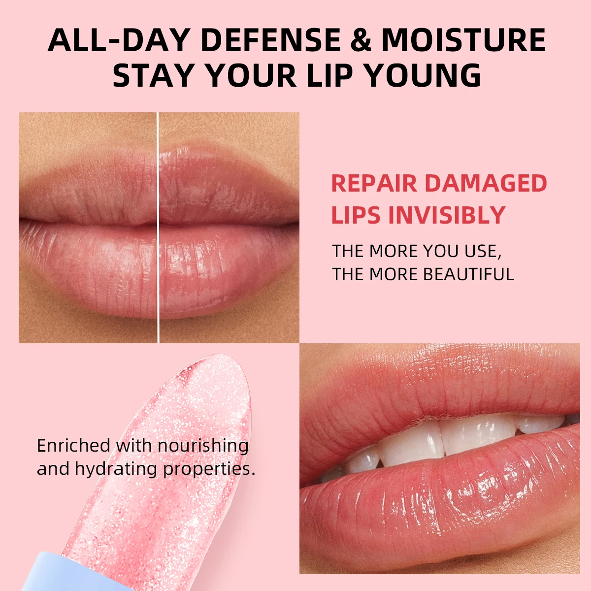 FEBBLE lip balm is a natural moisturizing lip gloss with multiple functions of nourishing the lips, creating hydrated and chubby