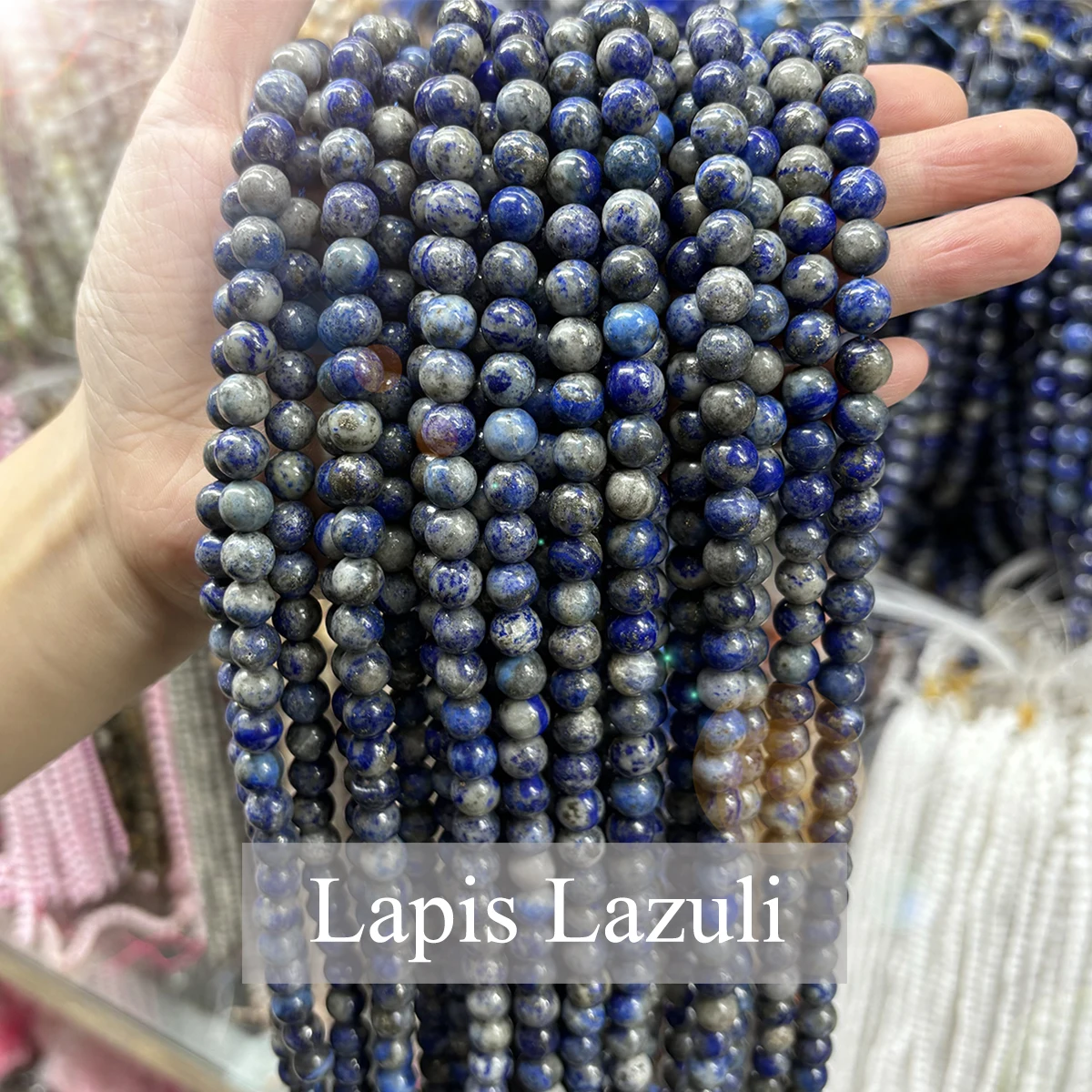 

Бусины из лазурита, натуральный камень, 4, 6, 8, 10 мм, круглые, россыпью, для изготовления ювелирных изделий, браслетов, ожерелий, поделок, кристаллические шармы