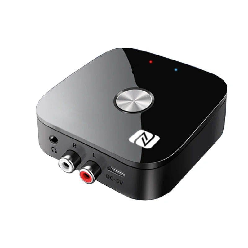 リモコン付きワイヤレスオーディオレシーバー,Bluetoothアダプター,Bluetooth 5.3 NFC