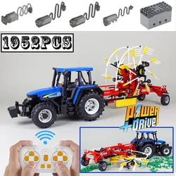 NEW 1:17 Scale Model of Farm Pottinger TOP 762C Windrower Tractor Building Block Remote Assembly Toy Model Boy's Birthday Gift