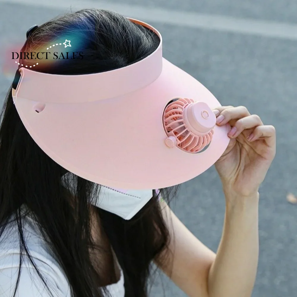 New Three Temp Settings Cooling Fan Hat Built-in Fan Breathable Design Empty Top Cap Lightweight Adjustable Sun Hats Fishing