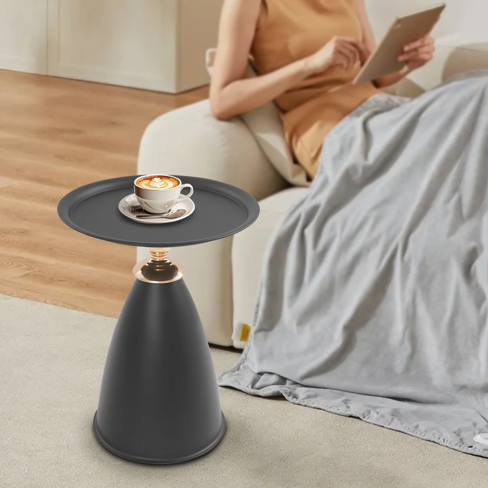 

Side Table for Living Room, Modern Round Coffee Table, Sofa Side Cabinet, Simple Small Square Table, Bedroom Furniture