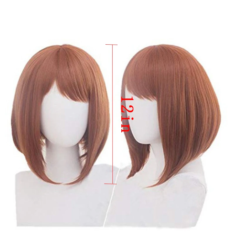 URARAKA OCHAKO Student Head Short Hair Lady Daily Wear Fluffy Flaxseed Yellow Wig Anime My Hero Academia Role Cos Headgear