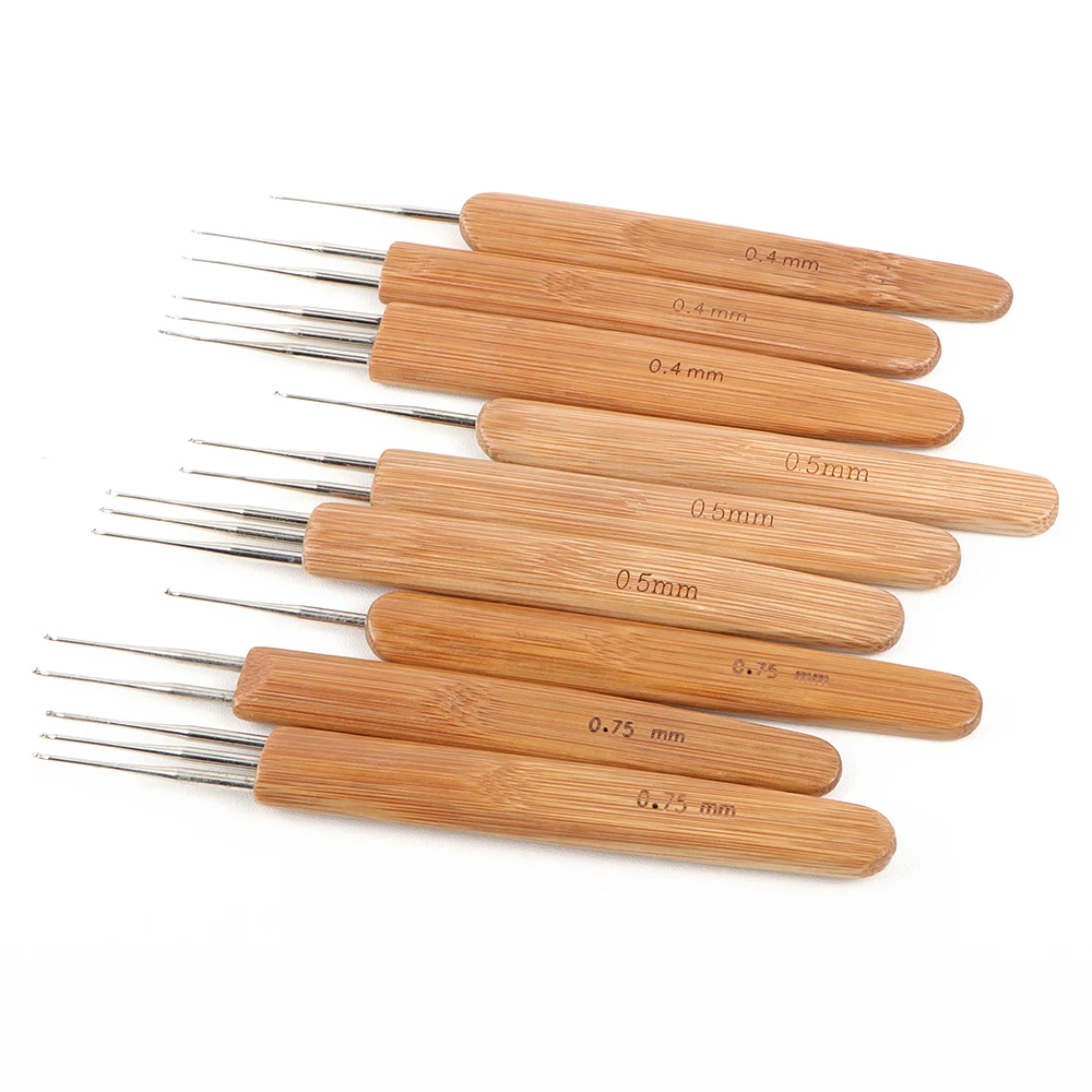 Orientfashion Multiple Sizes Crochet Hooks 0.4mm Set Needle Knitting Handmade Needles For Dreadlocks Crochet Set of Hooks