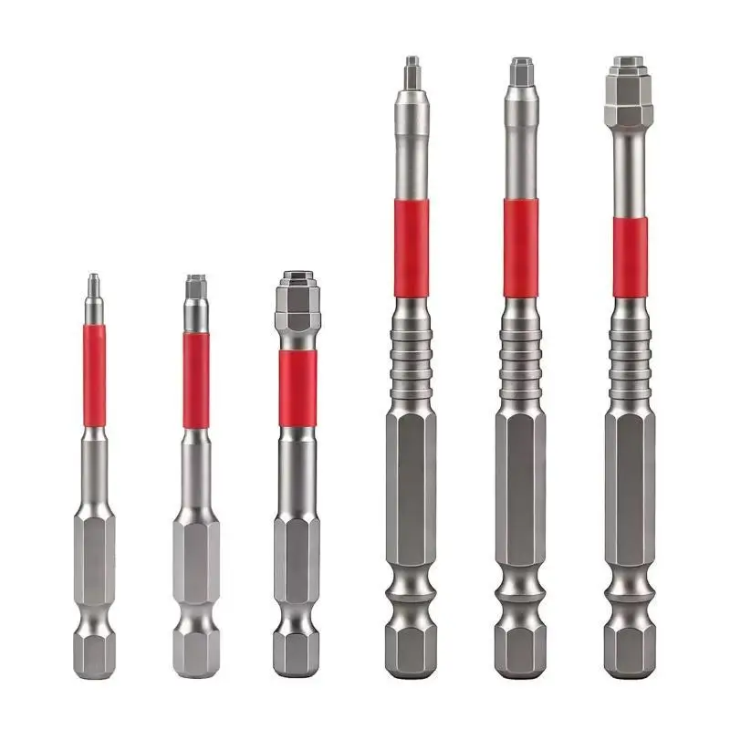 Magnetic Screwdriver Set 3/6Pcs 65/100mm Wearproof Bits Fit Electric Drill for Student DIY Handcrafts
