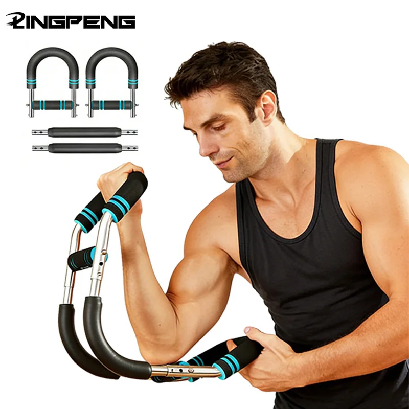 Barra de exercícios em forma de U de 40 kg, aparelho de treino de força para braços, Power Twister, equipamento fitness para homens e mulheres, treino em casa.