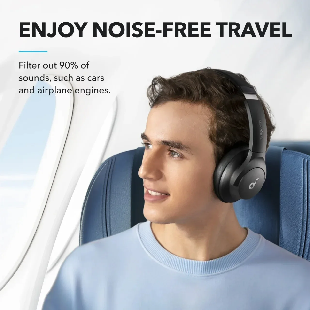 الأصلي Soundcore Q20i سماعة لاسلكية تعمل بالبلوتوث سماعة الرأس الهجين نشط إلغاء الضوضاء فوق الأذن الأجهزة المزدوجة توصيل مع ميكروفون