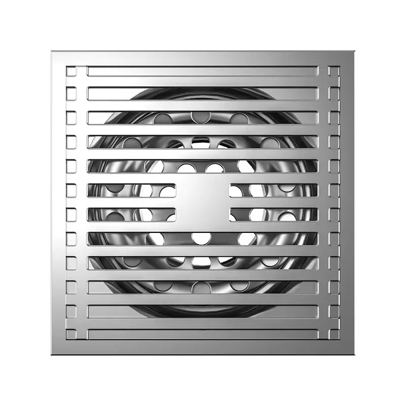 Gun Gray All Copper Core 304 Stainless Steel Sewer, Bathroom Shower, Washing Machine, Anti Odor and Insect Floor Drain