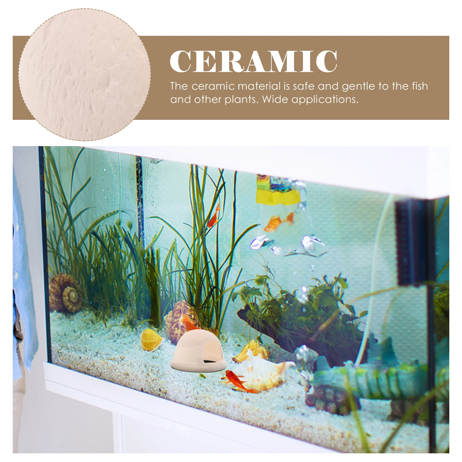 

Fish Shrimp Hideout Cave Delicate Ceramic Aquarium Decor Compact Safe Shrimp Hiding Cave Fish Tank Accessories Landscaping