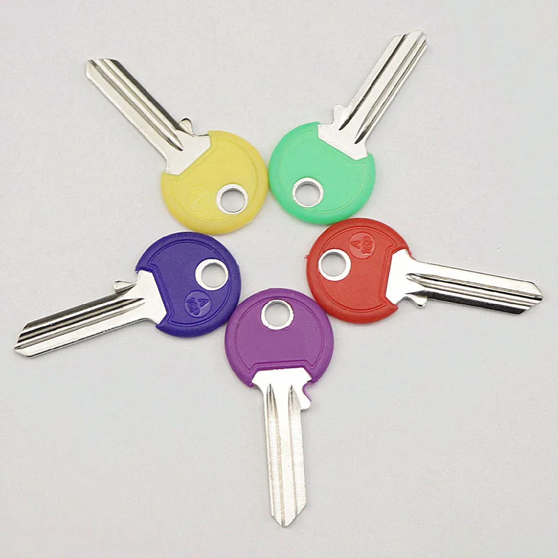 5pcs/lot Household Blank Key Blanks Color Head Cover S Slot Blank Key Embryo