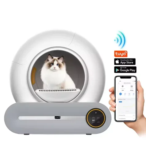 Smart Quick Self Cleaning Big Cat Toilet Automatic APP Remote Control Auto Cat Litter Box