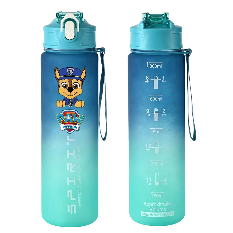 Bouteilles d'eau de sport PAW Patrol de 800ml, bouteille givrée Anime Chase Skye Marshall, mignonnes pichets de Fitness en plein air, tasse à boire pour enfants